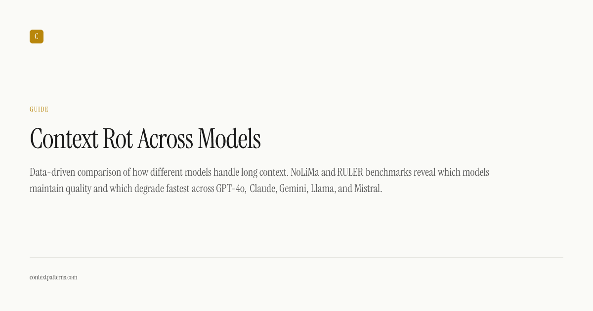 Context Rot Across Models | Context Patterns