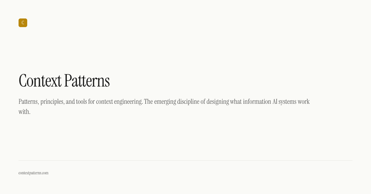 Context Engineering Patterns: Designing What AI Knows | Context Patterns